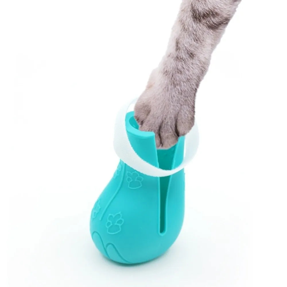 4PCS New Anti Scratch Cat Foot Cover Multifunctional Adjustable Pet Bath Cat Shoes Soft Pet Shoes