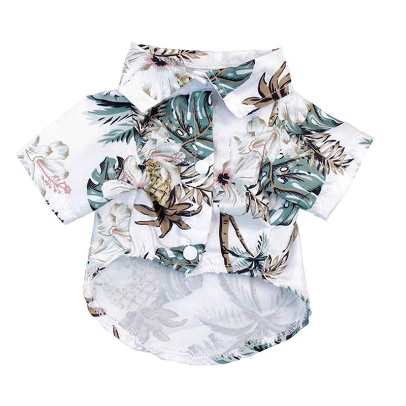 Hawaii Summer Dogs T Shirt For French Bulldog Chihuahua Clothes For Small Dogs Puppy Vest Yorkie Clothing Cats Pet Products