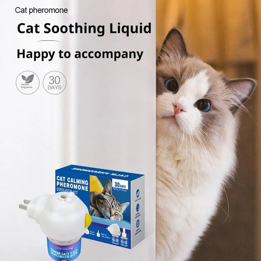 1/2pcs 48ML Pet Diffuser Stop Scratching Peeing Calming Pheromone Plug In Safe For  Anxious Cats Dogs Anti Stress Behavior Aid