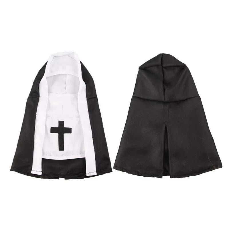Pet Cat Halloween Costumes Nun Cloak For Small Pet Cosplay Dress Kawaii Pet Clothes Cat Kitten Puppy Funny Accessoties Gift