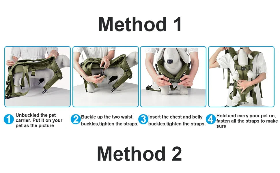 Pet Carrier Backpack for Dogs Cat Thickened Sponge Pet Front Dog Carrier Backpacks Portable Puppy Transportation Dog Bags