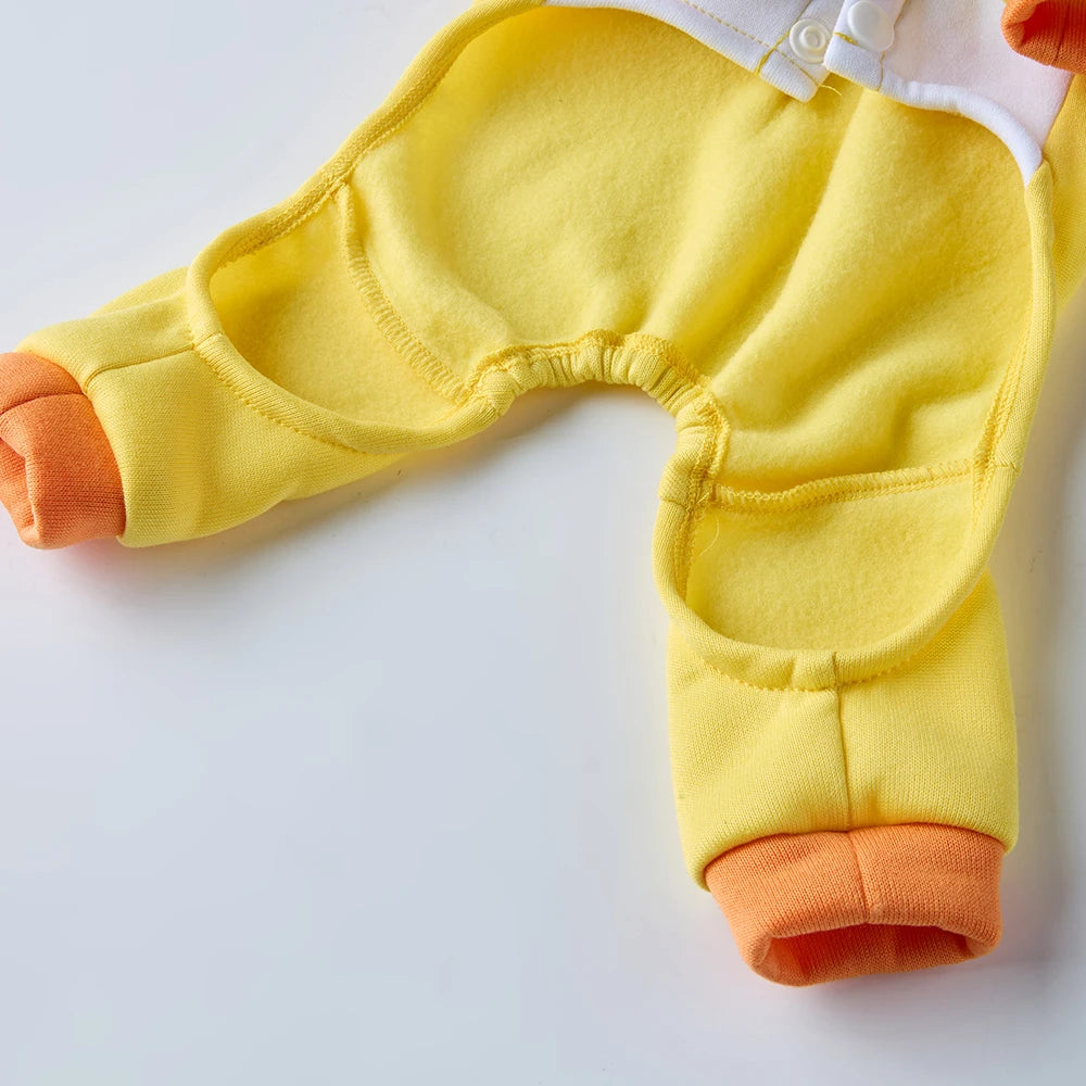 Dog Clothes Little Yellow Chicken Autumn/Winter Christmas Halloween Pet Costumes Holiday Party Bulldog Teddy Pet Apparel