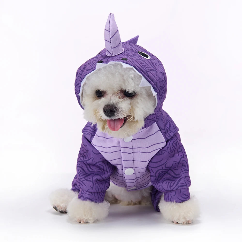 Dog Clothes Purple Illusion Unicorn Autumn/Winter Christmas Halloween Pet Dress up Holiday Party Fighting Teddy Pet Clothing