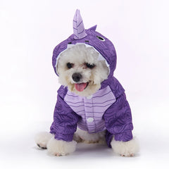 Dog Clothes Purple Illusion Unicorn Autumn/Winter Christmas Halloween Pet Dress up Holiday Party Fighting Teddy Pet Clothing