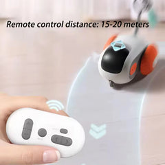 Electric cat toy remote control sports car self entertainment toy suitable for cats indoor interactive intelligent sports car