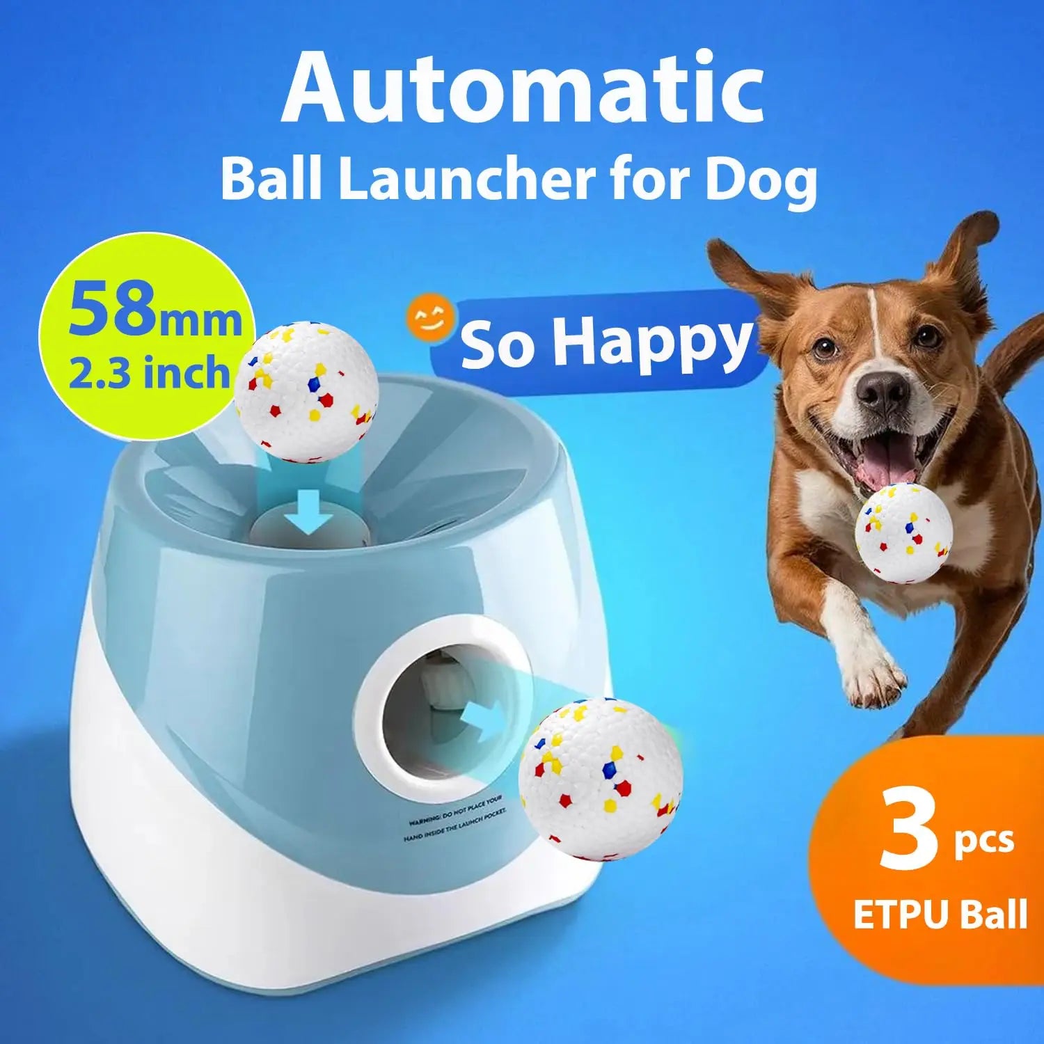 Dog Tennis Ball Launcher Dogs Chase Automatic Toys Automatic Fun Interactive Machine Fun Interactive Catapult Throw Rechargable