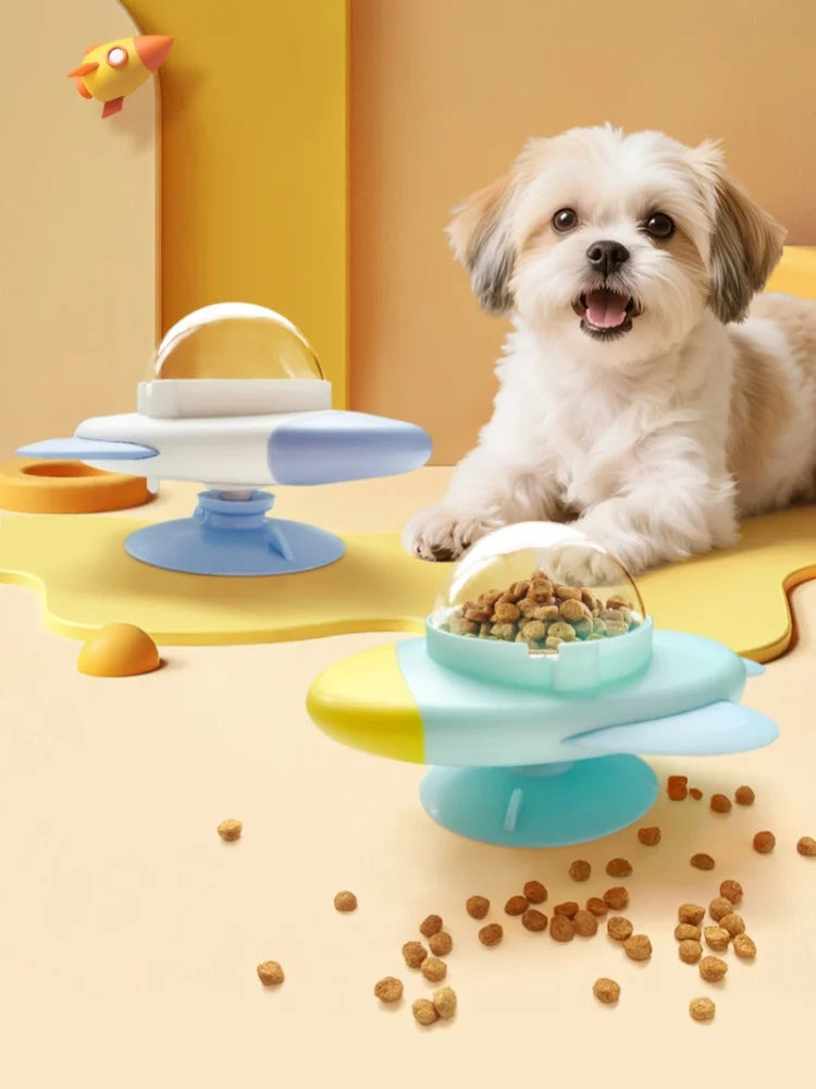 Interactive Dog And Cat Toy Pet Automatic Food Treat Dispenser Cartoon Duck Design Slow Food Pet Snack Feeder for Dog Training