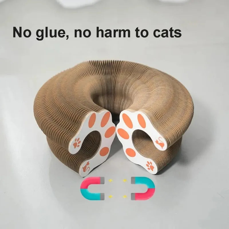 Durable Kitty Kurlz Cat Toy Cat Accordion Magic Organ Cat Scratching Board Cat Toy Ball Scratch Pad Cat Scratcher Kitty Kurlz