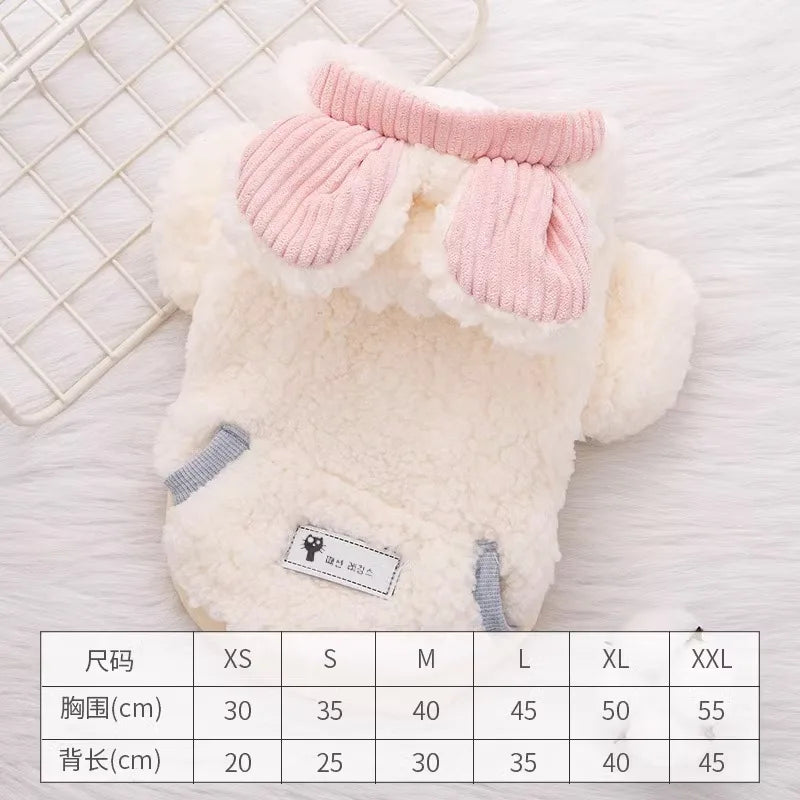 Thickened Fluffy Cotton Coat For Kittens Autumn Winter Clothes British Short Hair Doll Puppy Anti Shedding Warm Cat Jacket