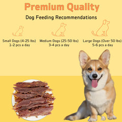 200g/400g(7.05oz/14.1oz) Duck Jerky Dog Treats For Small, Medium, Large Dog, Made With Real Pure Duck - Healthy