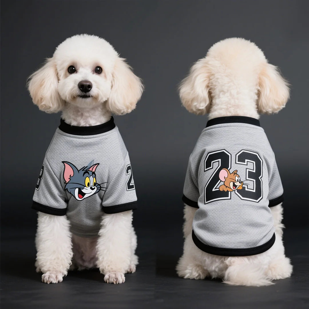 Tom Cat IP Pet Clothes For Dogs Pet Supplies Breathable Cool Comfortable Soccer Jerseys Small-sized Dog Breeds Cool And Stylish