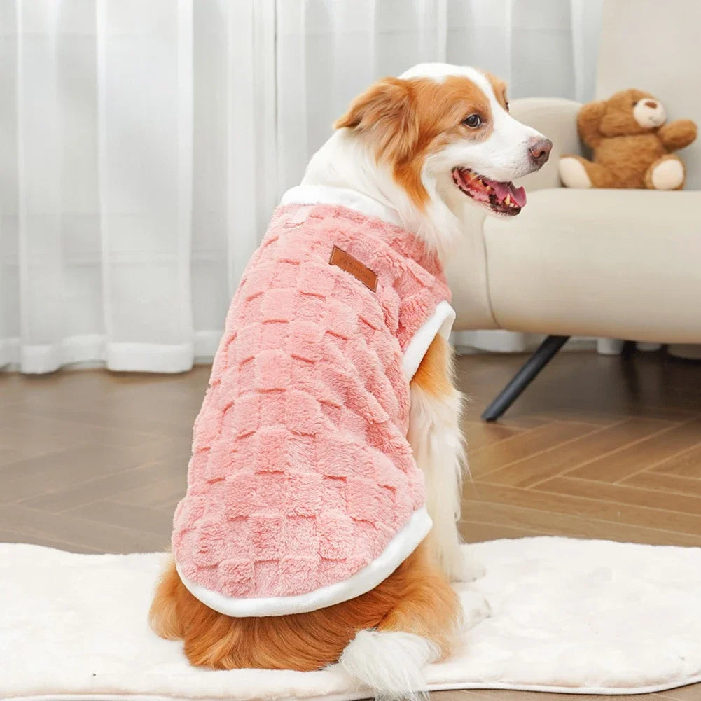 1.5-25kg Flannel Dogs Clothes Winter Warm Sweater Pet Clothing Golden Retriever Dog Coats Sweatshirt Pets Puppy Pullover Vest