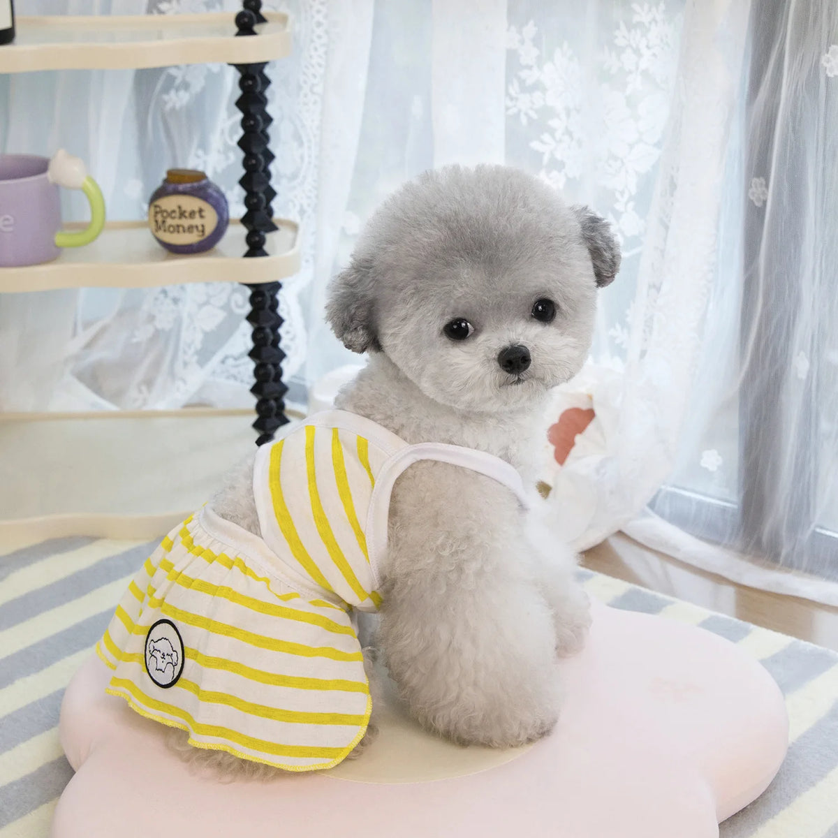 Spring Summer Thin Strips Bikini Skirt for Small Medium Dogs Girl Kitten Sunscreen Pet French Bulldog Sexy Puppy Summer Dresses