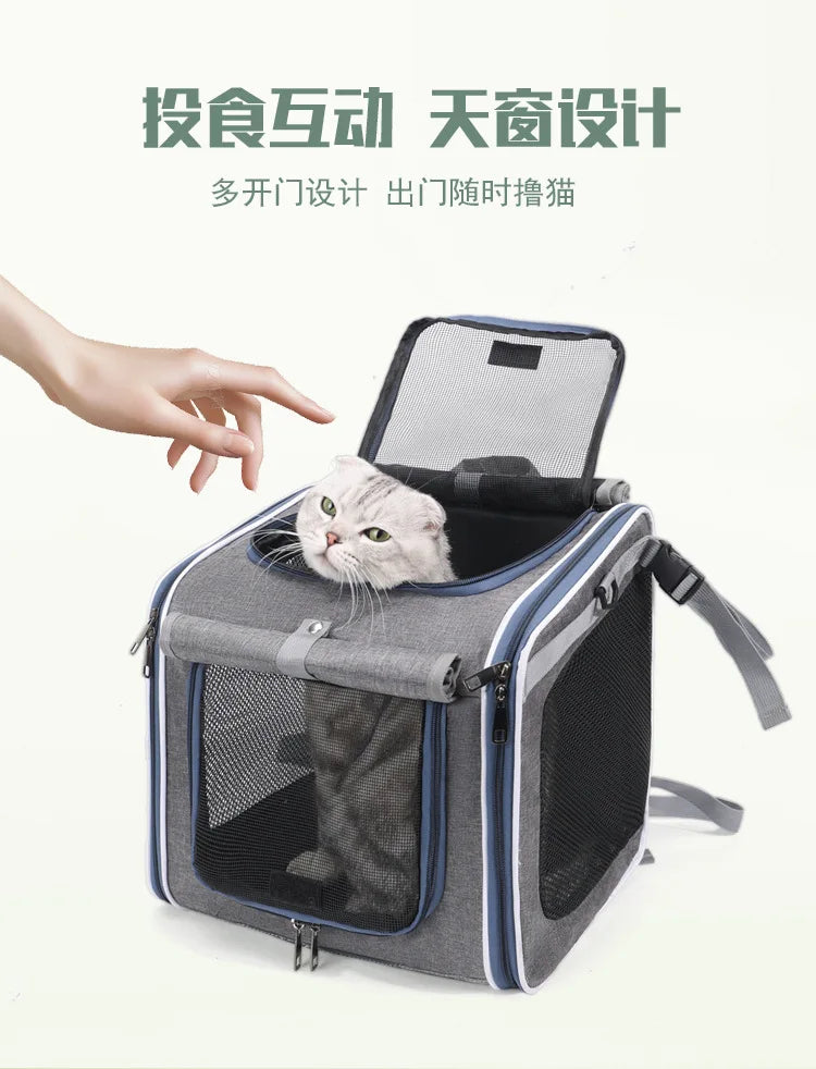 Mo Chong Car-mounted Pet Bag, a Portable Handheld and Backpack for Outdoor Use. Nordic-style Bicycle-mounted Cat Bag and Dog Bag