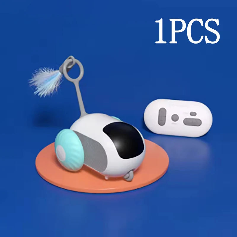 Electric cat toy remote control sports car self entertainment toy suitable for cats indoor interactive intelligent sports car