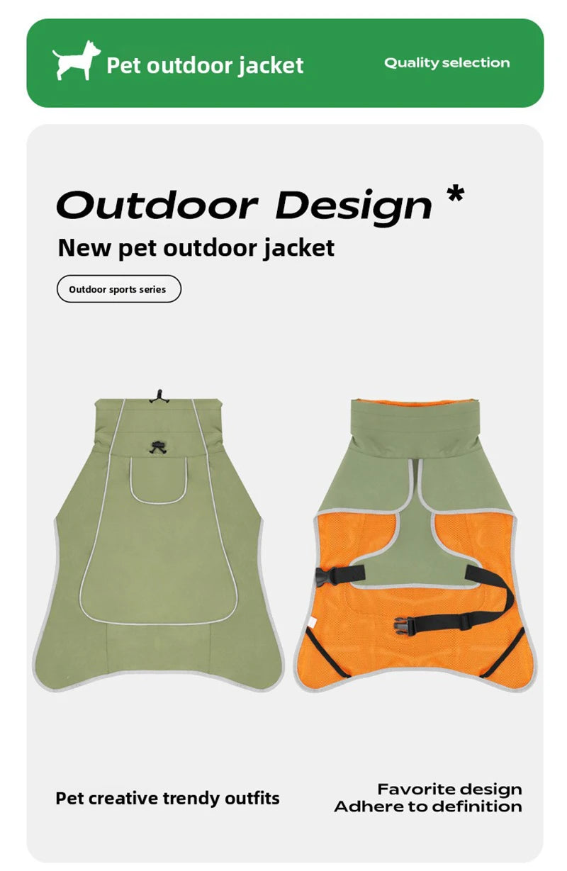 Large Dog Pet Windbreaker Dog Raincoat Pet Stormcoat Waterproof Outdoor Pet Outdoor Waterproof Clothes Pets Raincoat Accessories
