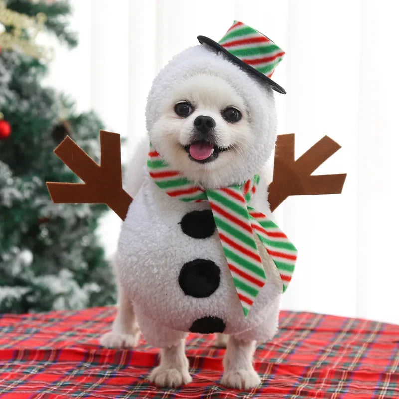Dog Clothes Funny Cosplay Halloween Costume Puppy Kitty Cowboy Clothing Santa Claus Snowman Creative Pet Novelty Party Outfits