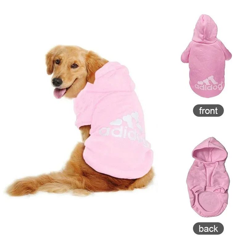 Adidog Autumn Winter Warm Dog Clothes Dog Hoodies Pet Warm Coat for Medium Large Dog Jacket Sweater Puppy French Bulldog Clothes