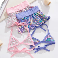 Dog Bikini Swimsuit Summer Puppy Bathing Dress Beach Clothes Cat Costume for Puppy Dog Cat Mermaid Pet Bikini for Chihuahua Pug