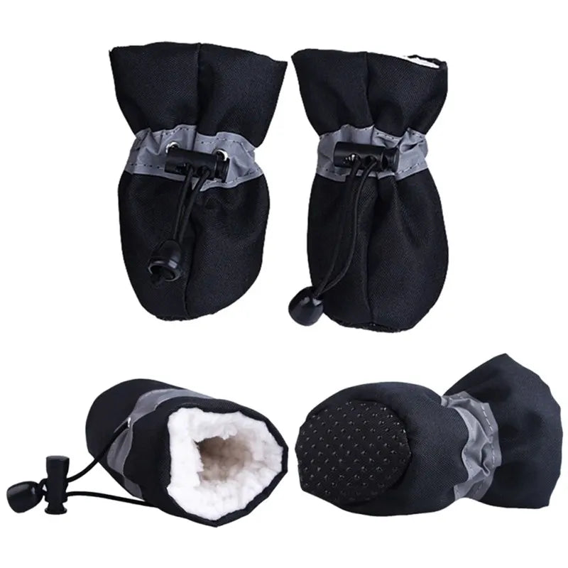 4pcs Pet Paw Care Antiskid Puppy Shoes Pet Protection Soft-soled Pet Dog Shoes Winter  Prewalkers Soft Supplies