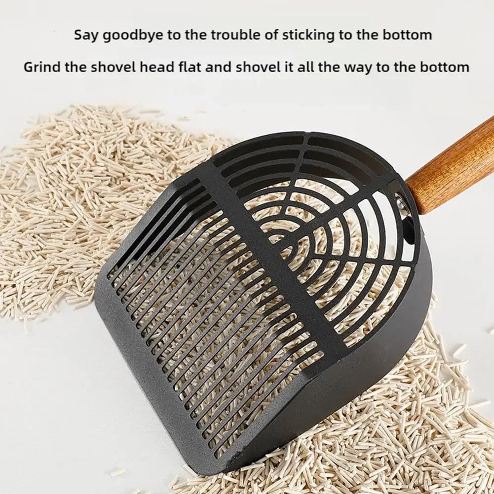Steel Cat Litter Scoop Long Handle Pet Waste Shovel Cleaning Tool for Tofu Sand Litter Box Cats Supplies