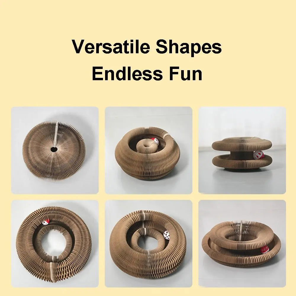 Durable Kitty Kurlz Cat Toy Cat Accordion Magic Organ Cat Scratching Board Cat Toy Ball Scratch Pad Cat Scratcher Kitty Kurlz