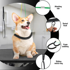 Dog Grooming Table Arm Iron Pet Grooming Stand with Clamp Height Adjustable Fixed Dog Beauty Stand for Pet Nail Clipping Haircut
