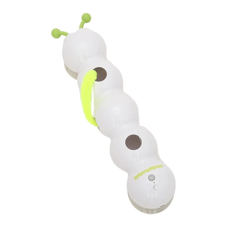 Electric Caterpillar Cat Toy Smart Sensor Motion Activated Soft Feather Tail Eco Safe Self Amusing Pet Toy Relieve Cat Boredom