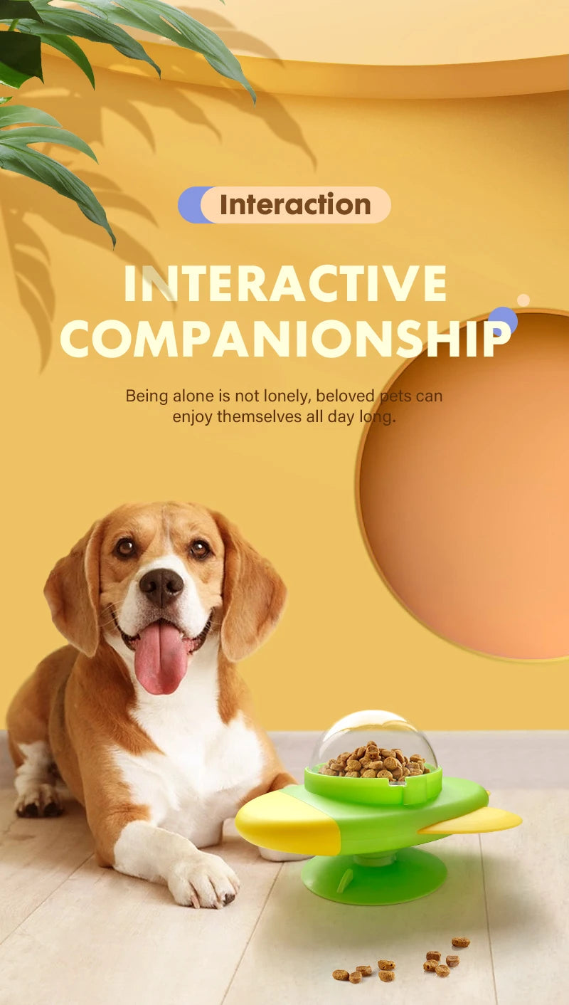 Interactive Dog And Cat Toy Pet Automatic Food Treat Dispenser Cartoon Duck Design Slow Food Pet Snack Feeder for Dog Training