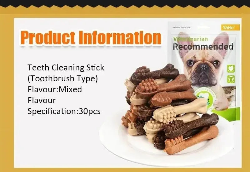 New Dog Bruxism Stick Toothbrush Bone Shape Fresh Natural Nutrition Healthy Adult Dogs Puppy Training Rewards Pet Food Snacks