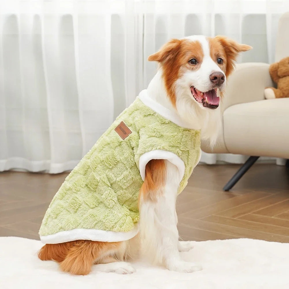 1.5-25kg Flannel Dogs Clothes Winter Warm Sweater Pet Clothing Golden Retriever Dog Coats Sweatshirt Pets Puppy Pullover Vest