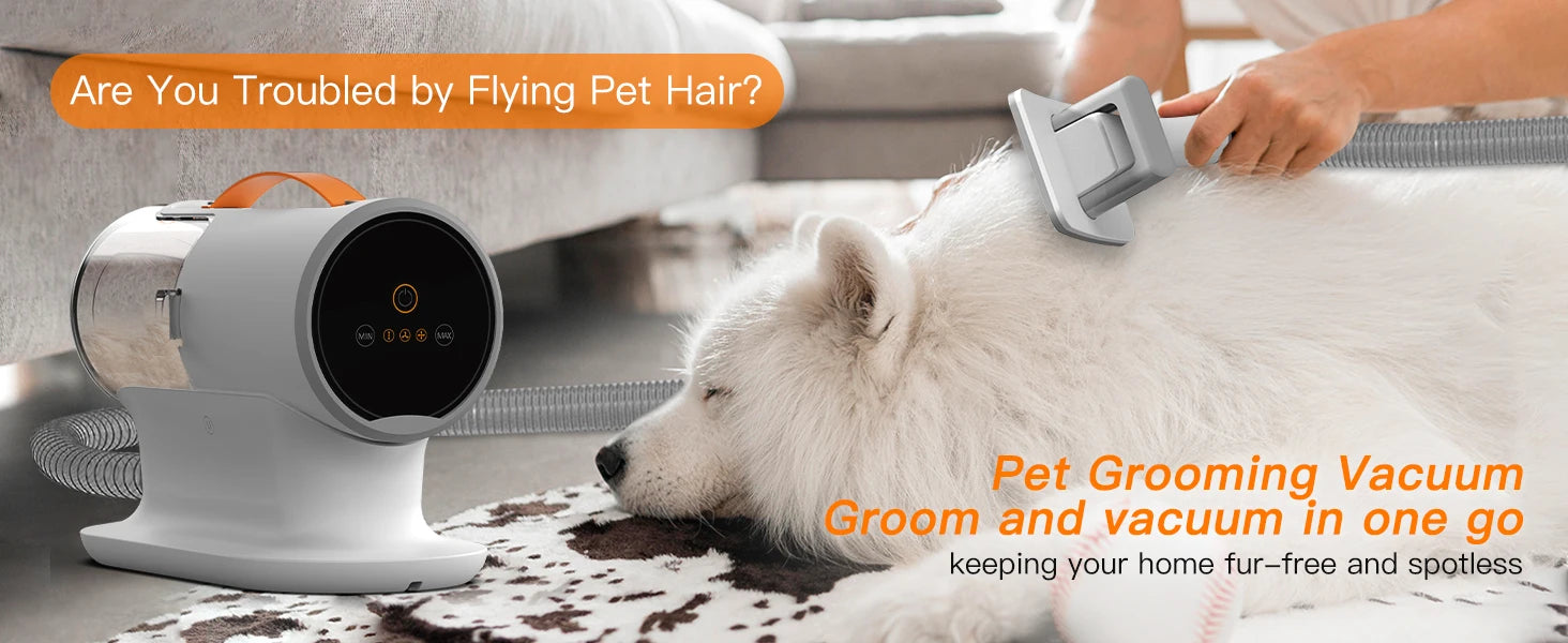 Dog Grooming Vacuum, Kit,12000Pa Strong Pet for S, 2L Large Capacity Shedding Hair, , 5 Tools, Quiet,PG100
