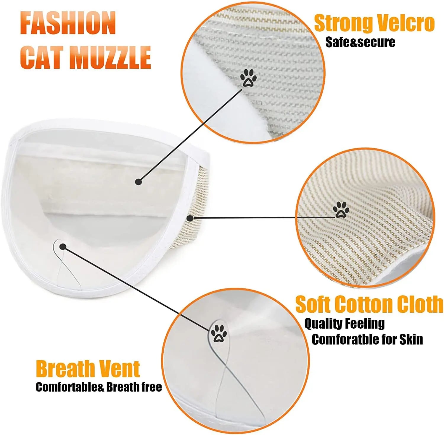 Transparent Cat Muzzle Breathable Dogs Cats Bathing Grooming Tools Anti Bite Puppy Kitten Muzzles Mask Pet Product