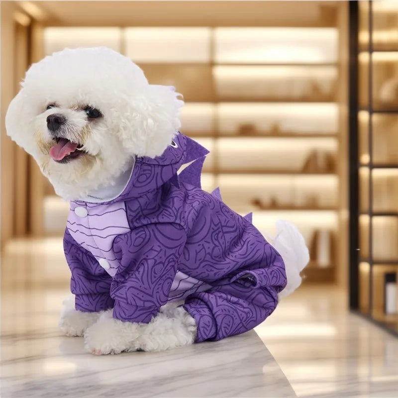 Dog Clothes Purple Illusion Unicorn Autumn/Winter Christmas Halloween Pet Dress up Holiday Party Fighting Teddy Pet Clothing