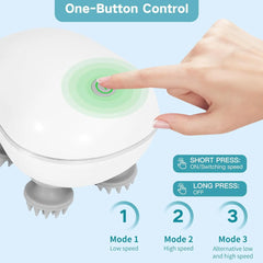 Electric Cat Massager Cat and Dog Massage Tool with Four Rotating Massage Heads Automatic Pet Head & Back Scratcher Pet Massager