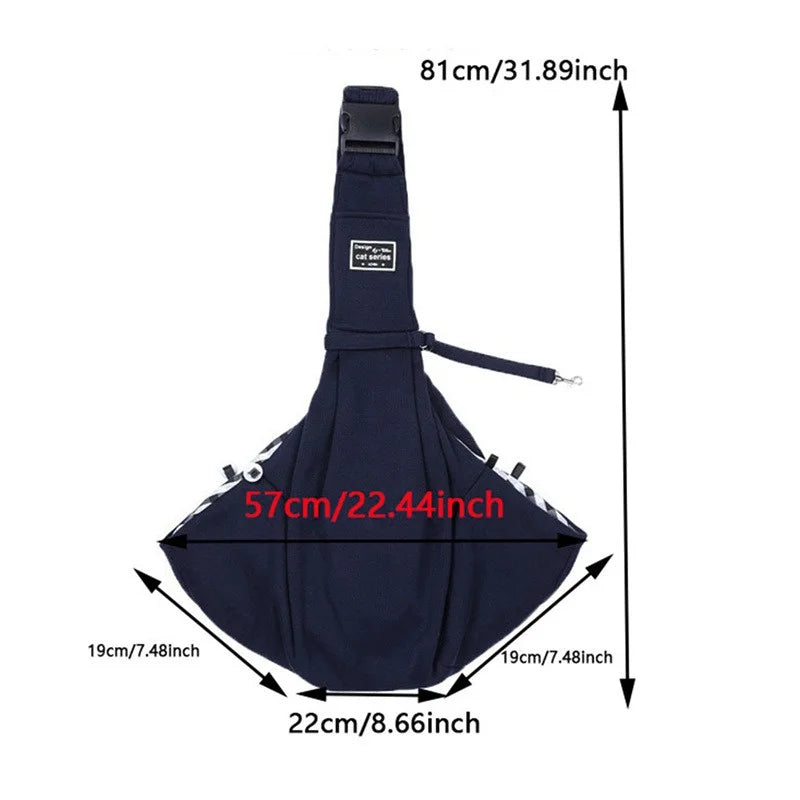 Pet Sling Carrier Bag for Small Dogs & Cats – Adjustable Shoulder Travel Tote | Breathable Puppy Handbag for Outdoor Use