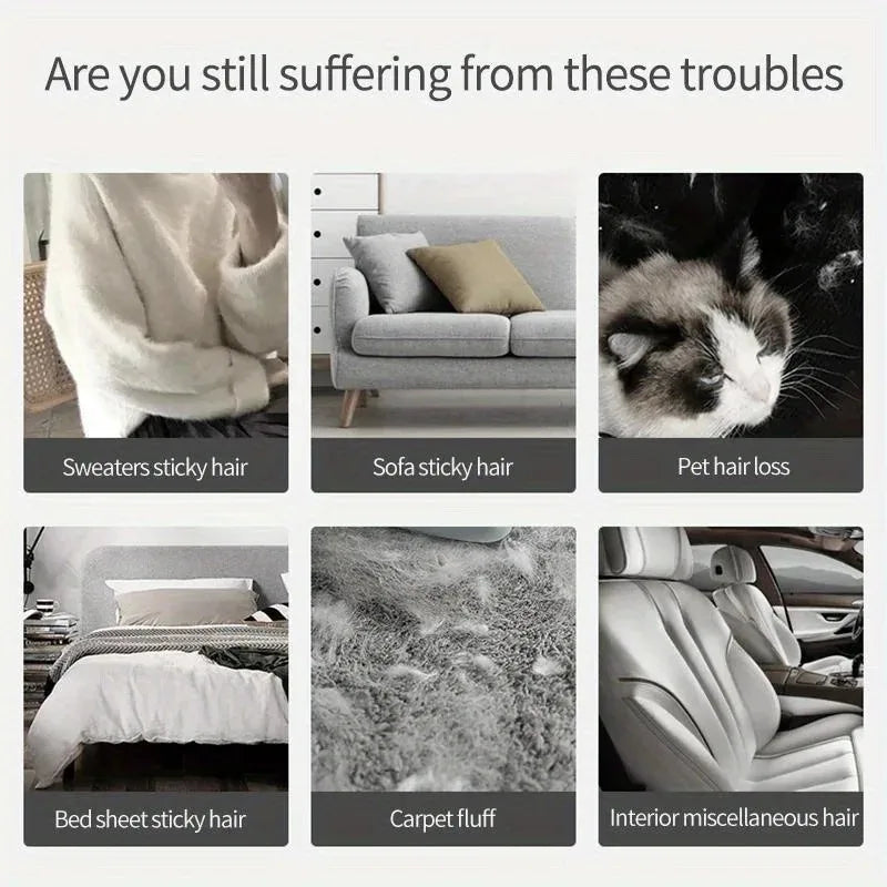 Double-Sided Pet Hair Remover, Manual Electrostatic Sticky Lint Brush, for Cat, Clothing, Sofa, Furniture, Carpet Cleaning