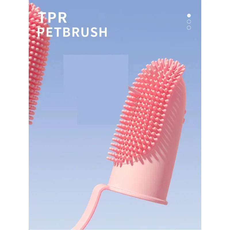 Dog Super Soft Double Finger Toothbrush Pet Teeth Clean Bad Breath Care TPR Tooth Brush Clean Tool Pet Dog Products