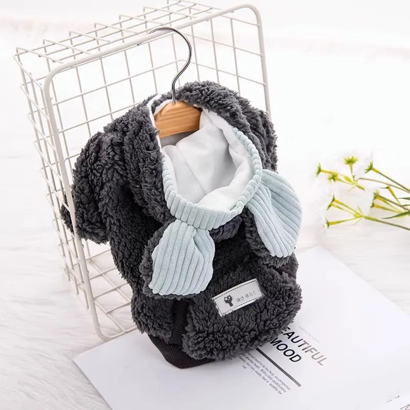 Thickened Fluffy Cotton Coat For Kittens Autumn Winter Clothes British Short Hair Doll Puppy Anti Shedding Warm Cat Jacket