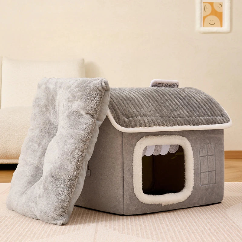 Winter Foldable Pet House Suitable for Puppies Kittens Puppies Cave Nests Portable Washable Dog Shelters Cat Nests Pet Supplies