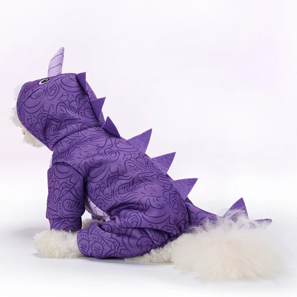 Dog Clothes Purple Illusion Unicorn Autumn/Winter Christmas Halloween Pet Dress up Holiday Party Fighting Teddy Pet Clothing