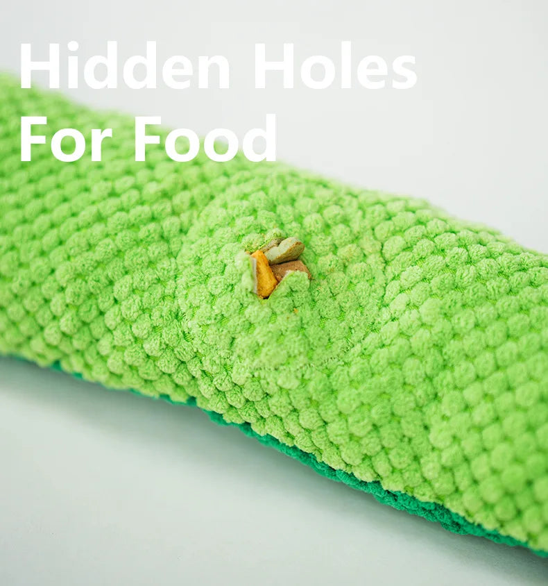 Pet Puzzle Can Sound Collapsible Snail-type Plush Toys, Hidden Food Grinding Teeth Resistant Dog Interactive Training Toys