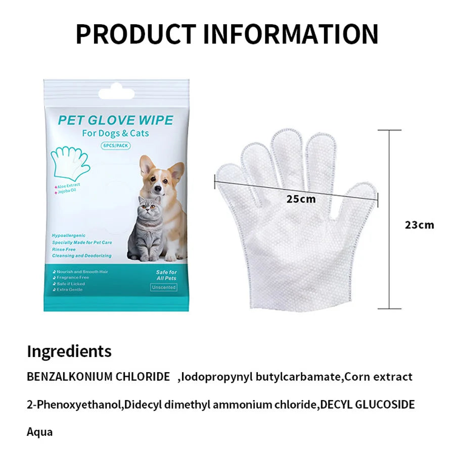 Pet supplies, pet disposable gloves, bathing and cleaning for cats and dogs, dry cleaning, wet wipes, and gloves.