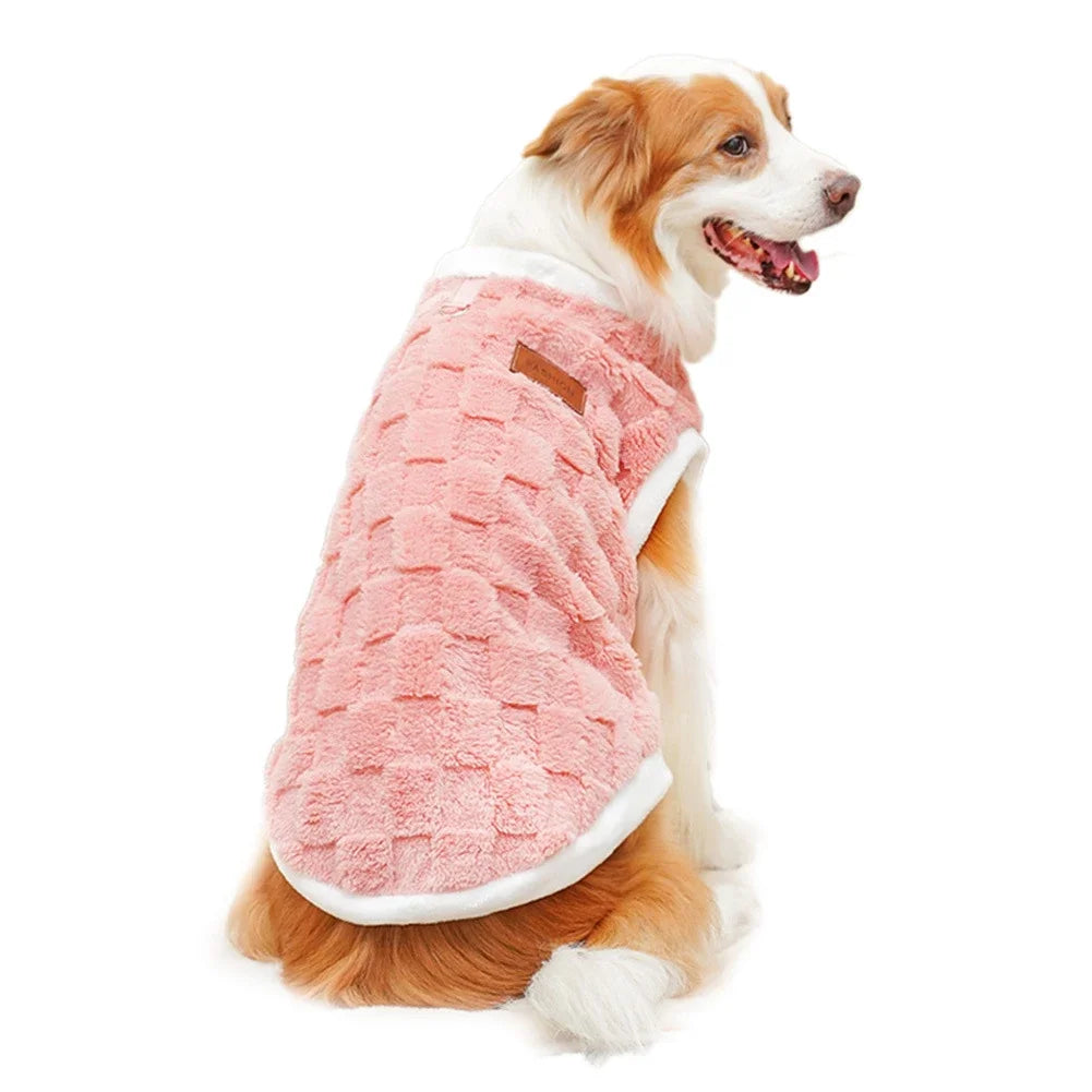 1.5-25kg Flannel Dogs Clothes Winter Warm Sweater Pet Clothing Golden Retriever Dog Coats Sweatshirt Pets Puppy Pullover Vest