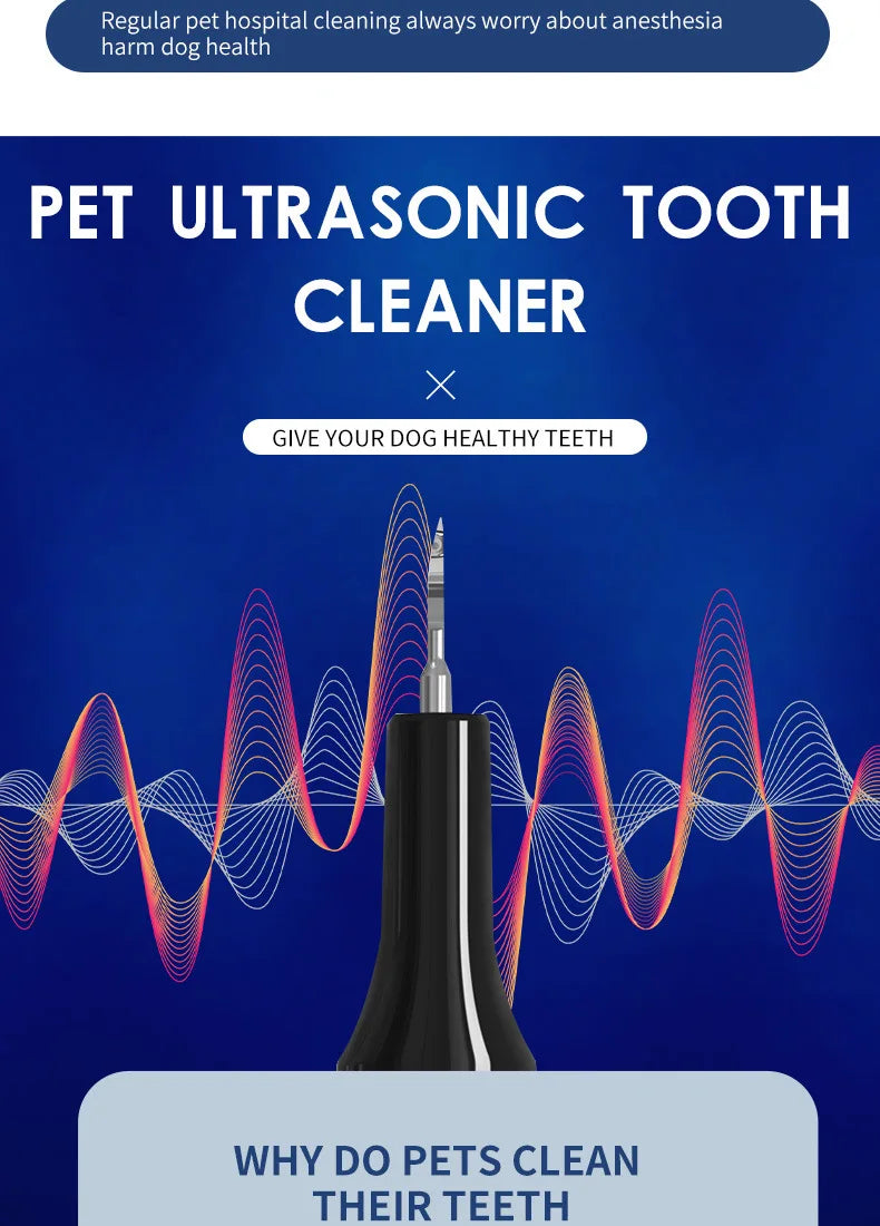 Ultrasonic Portable Electric Dog Toothbrush Professional Plaque Calculus Removal Teeth Whitening for Pet Dental Care