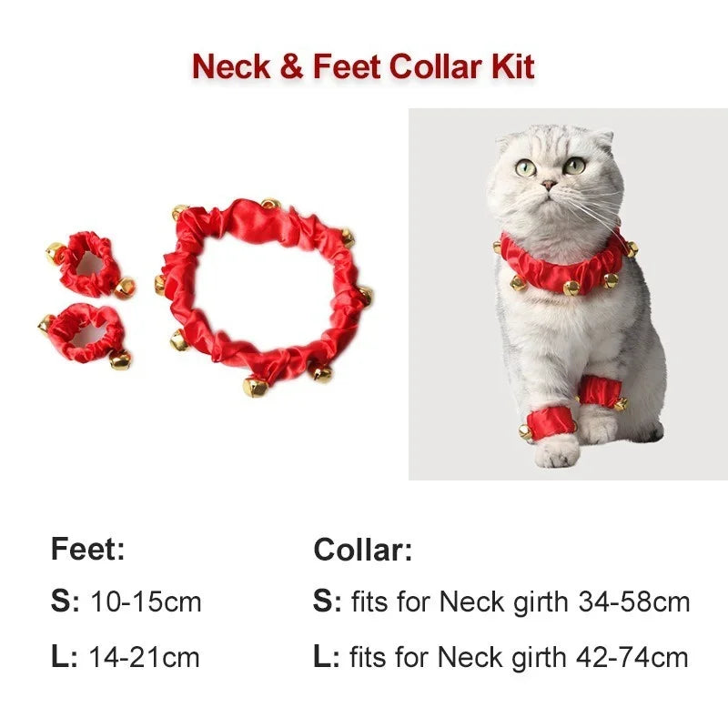 Pet Dog Cat Christmas Costumes Funny Santa Claus Costume for Dogs Cats Winter Warm Dog Cotton Clothes Funny Cute