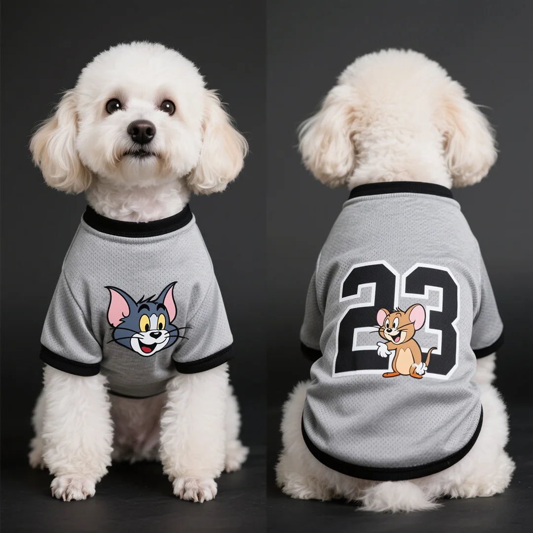 Tom Cat IP Pet Clothes For Dogs Pet Supplies Breathable Cool Comfortable Soccer Jerseys Small-sized Dog Breeds Cool And Stylish