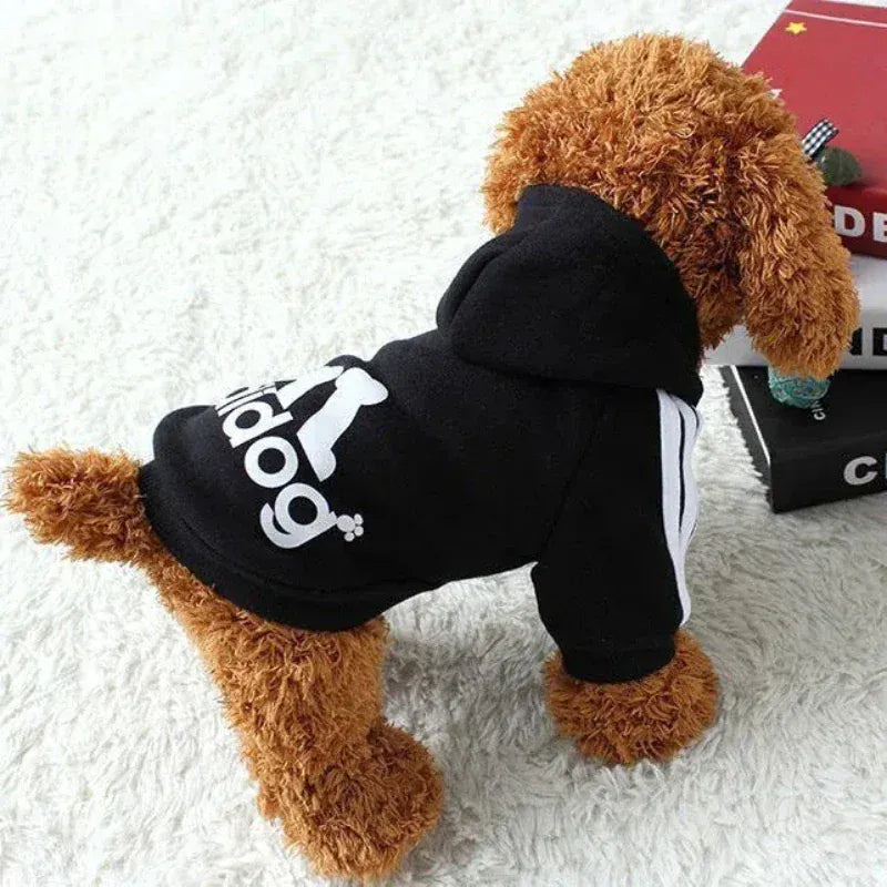 Adidog Brand Hoodie - Athletic Style Winter Coat for Medium & Large Dogs