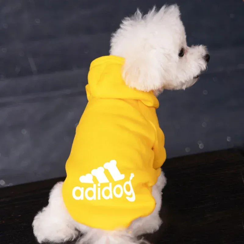 Adidog Brand Hoodie - Athletic Style Winter Coat for Medium & Large Dogs