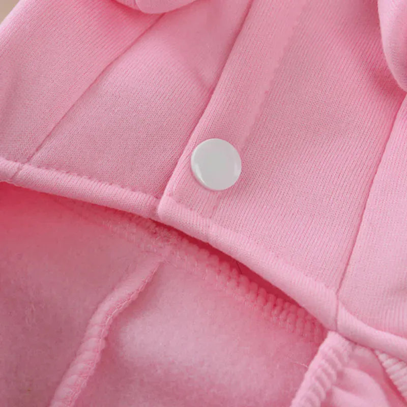 Adidog Winter Dog Jumpsuit | Thick Puppy Tracksuit for Small Dogs | Warm Pet Overalls & Hooded Outfit for Yorkie, Chihuahua & Pug